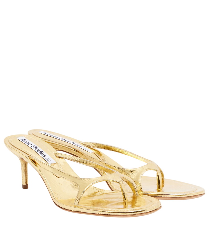 Photo: Acne Studios Metallic leather thong sandals