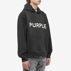 Purple Brand Men's Logo Popover Hoody in Black