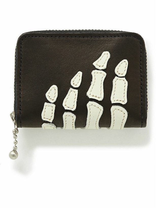 Photo: KAPITAL - Thumb Up Appliquéd Leather Zip-Around Wallet