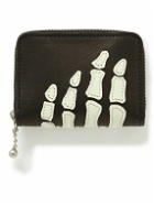 KAPITAL - Thumb Up Appliquéd Leather Zip-Around Wallet