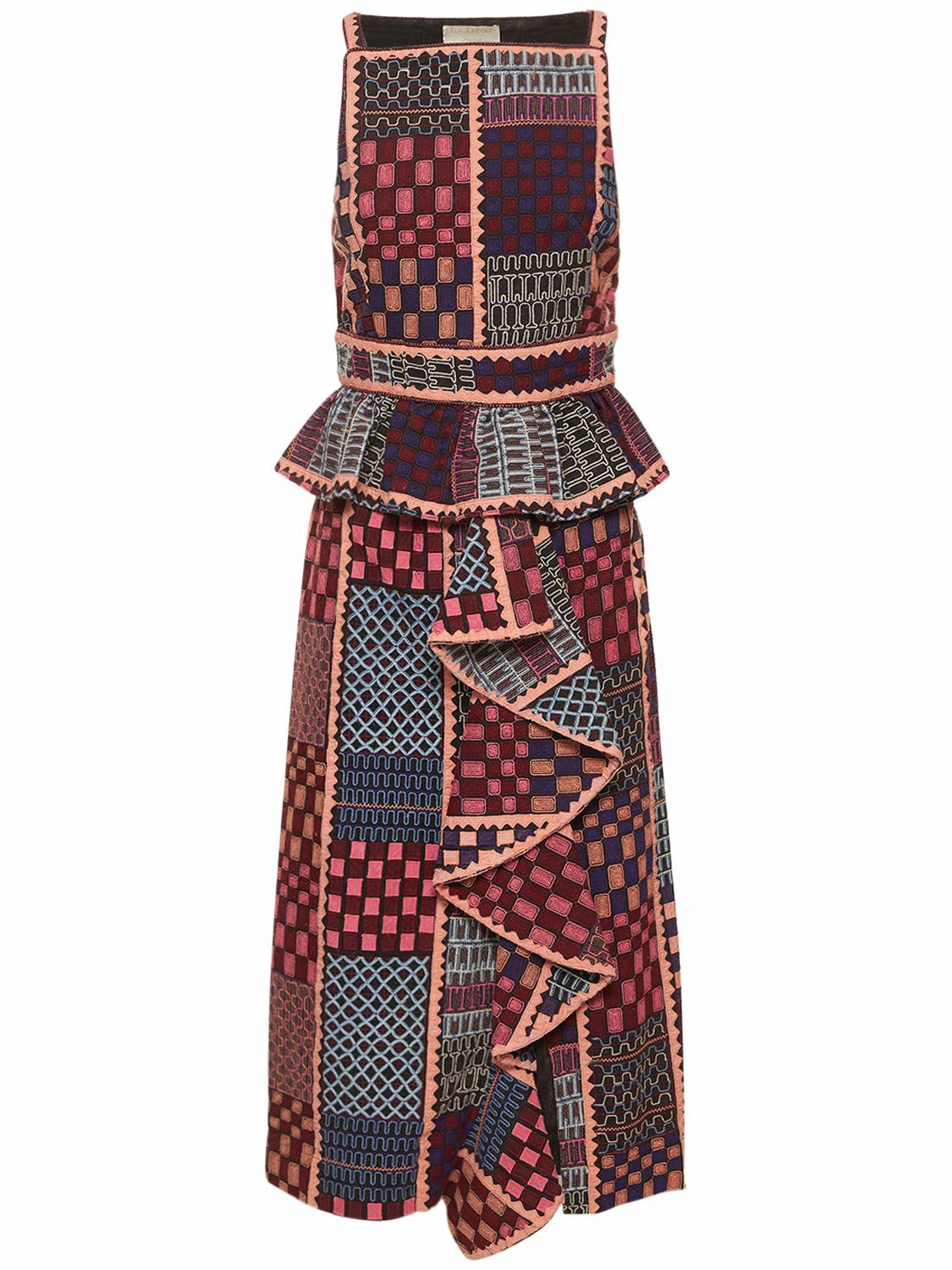 Yellow Marigold Floral Hand Block Printed Cotton Midi Dress – Boho Ruffle Neck Tiered Dress – Puff Sleeve Indian Summer Dress for Women