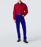 Versace Tapered cotton corduroy pants