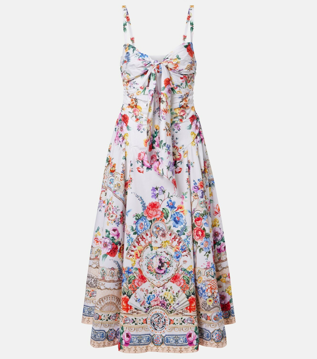Camilla Floral cotton-blend midi dress