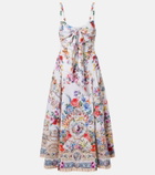 Camilla Floral cotton-blend midi dress