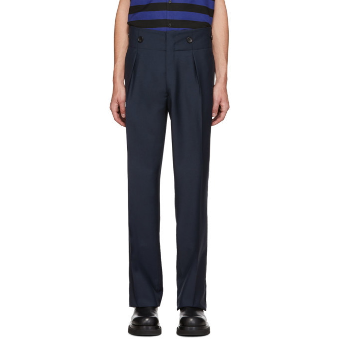 Photo: Lanvin Navy High-Waisted Trousers