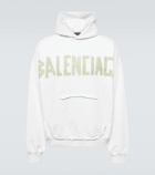 Balenciaga Tape Type Ripped cotton fleece hoodie