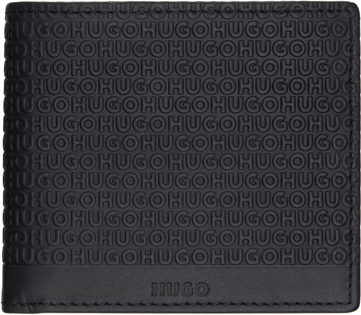 Photo: Hugo Black Logo-Pattern Leather Wallet