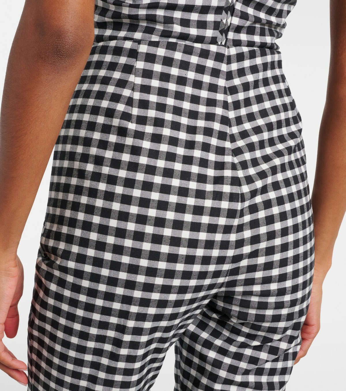 Posse Chiara gingham cotton-blend capri pants