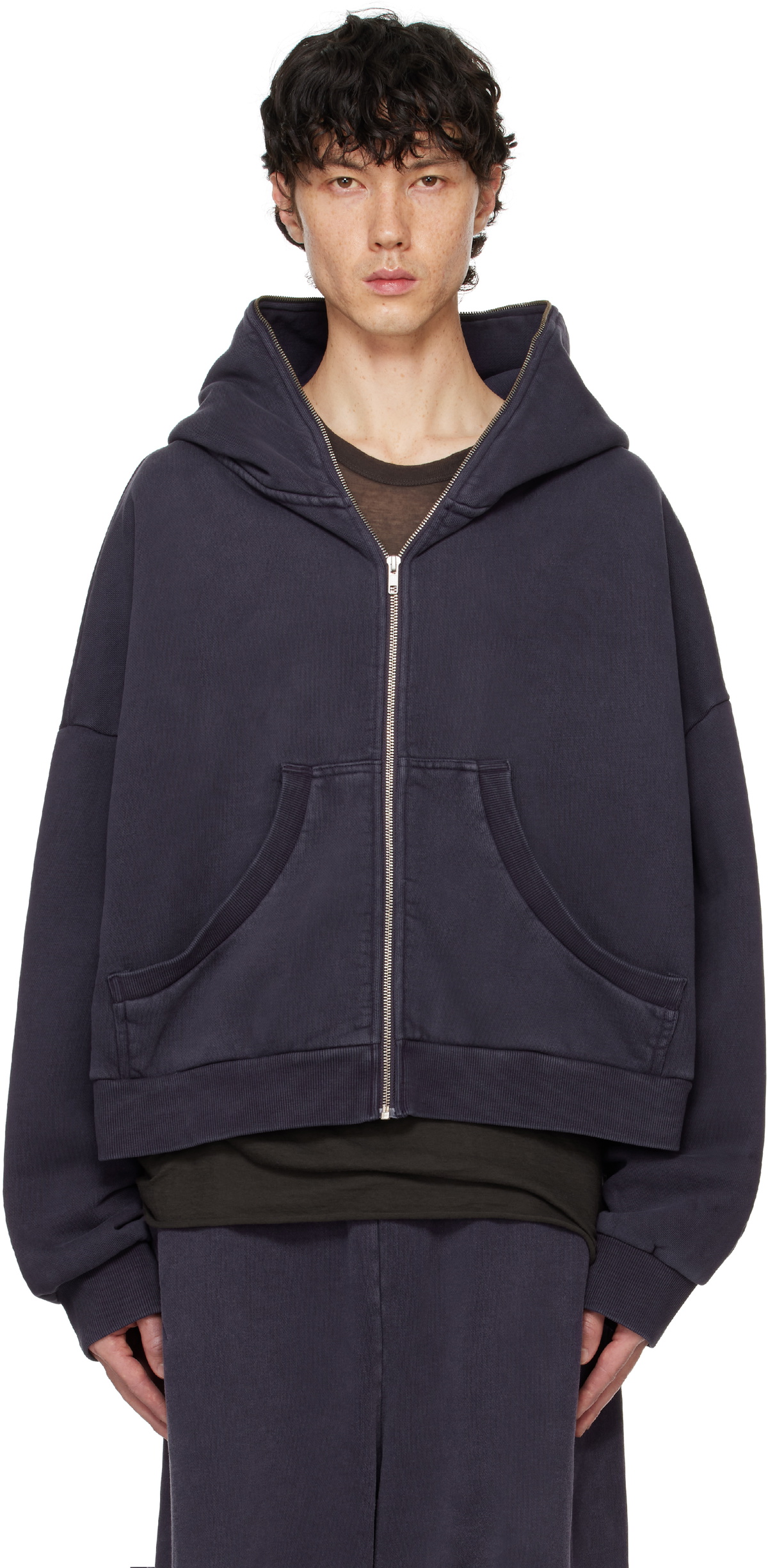 entire studios eternal zip ネイビー Entire Studios Navy Eternal Zip Hoodie Entire Studios