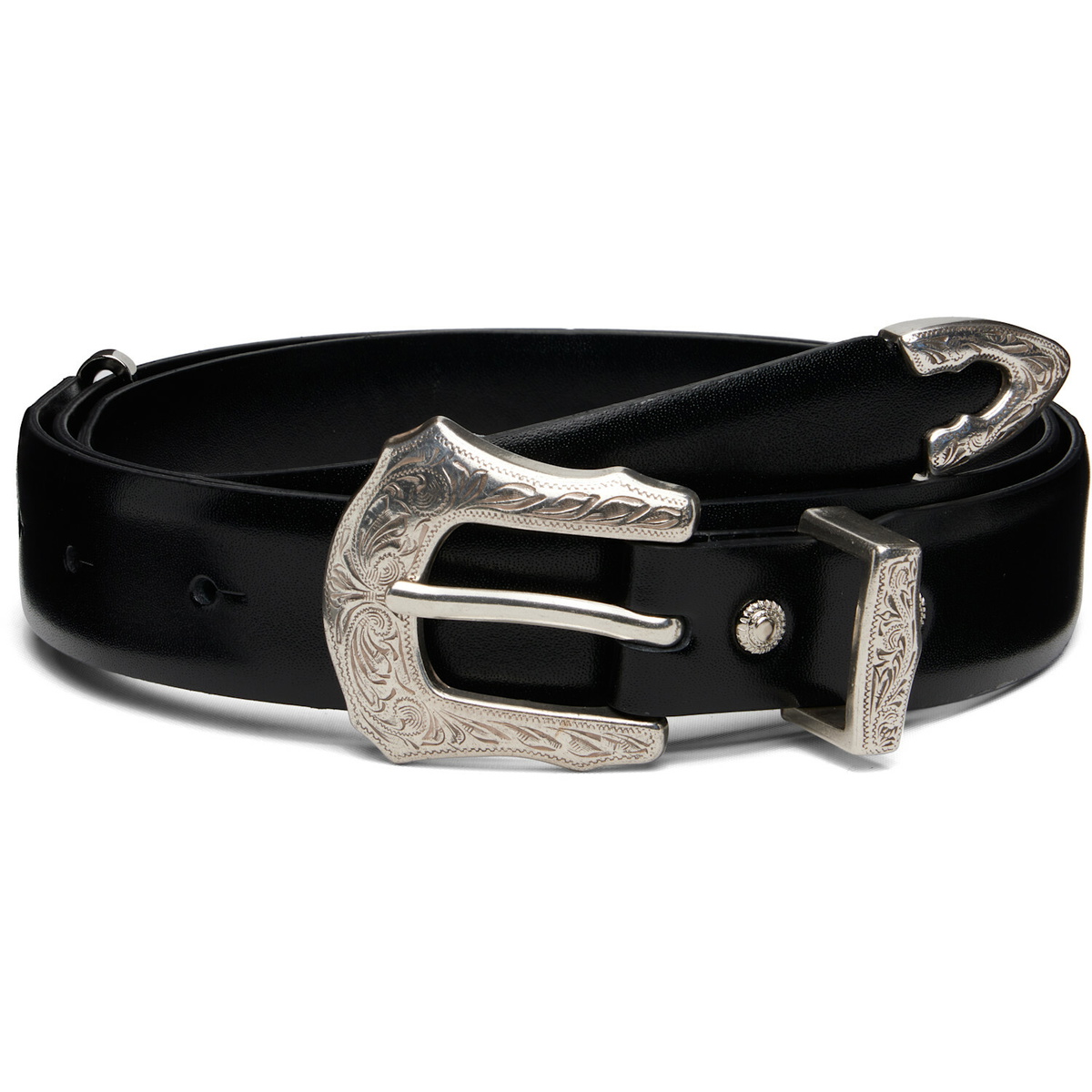 Toga Pulla Black Double Buckle Concho Belt Toga Pulla