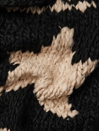 Guess USA - Shawl-Collar Intarsia-Knit Cardigan - Black