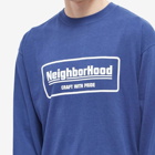 Neighborhood Men's Long Sleeve Sufur Dye T-Shirt in Navy
