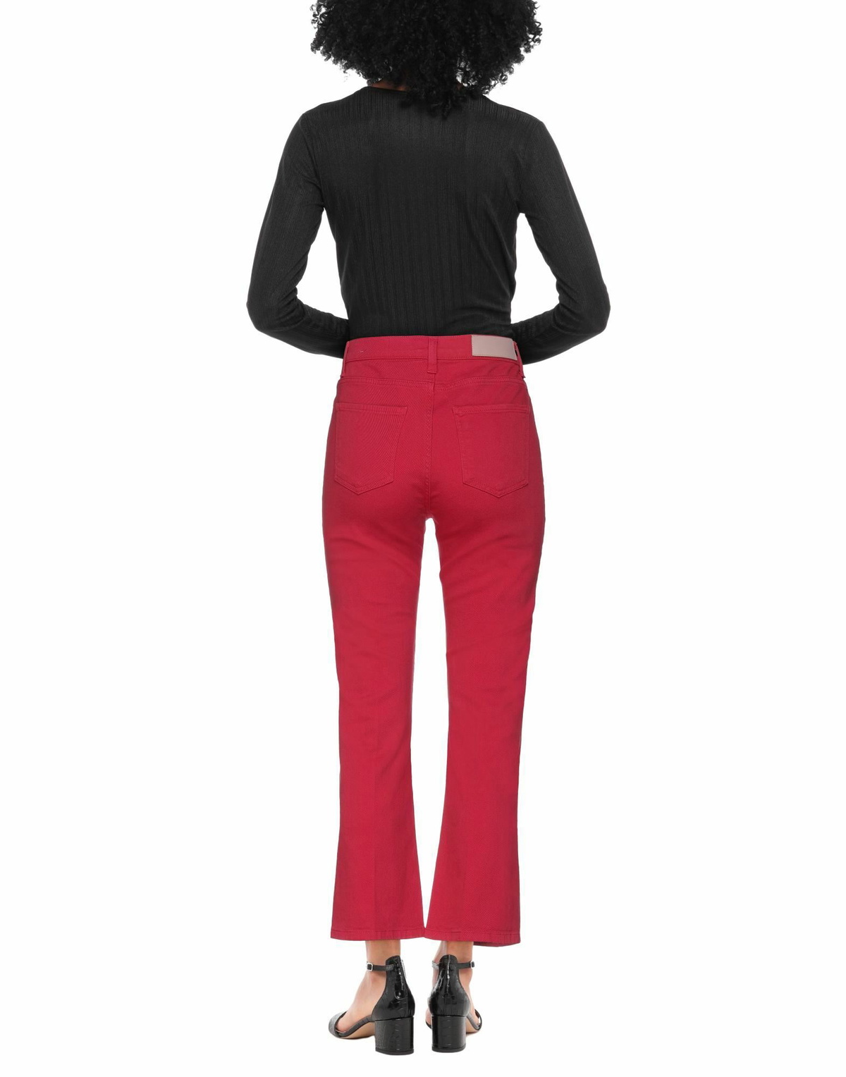 Manila Grace Womens Jeans in Red