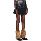 Chopova Lowena Black Swoon Miniskirt