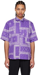SOPHNET. Purple Paisley Shirt