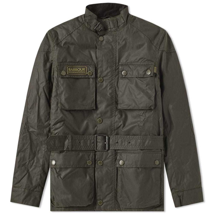 Photo: Barbour International Blackwell Wax Jacket Green