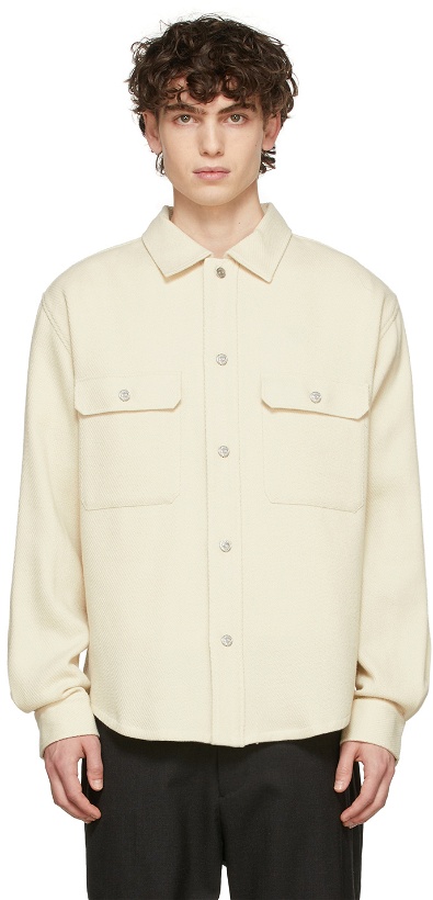 Photo: Frame Off-White Woven Shirt Jacket
