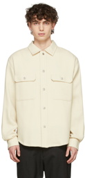 Frame Off-White Woven Shirt Jacket