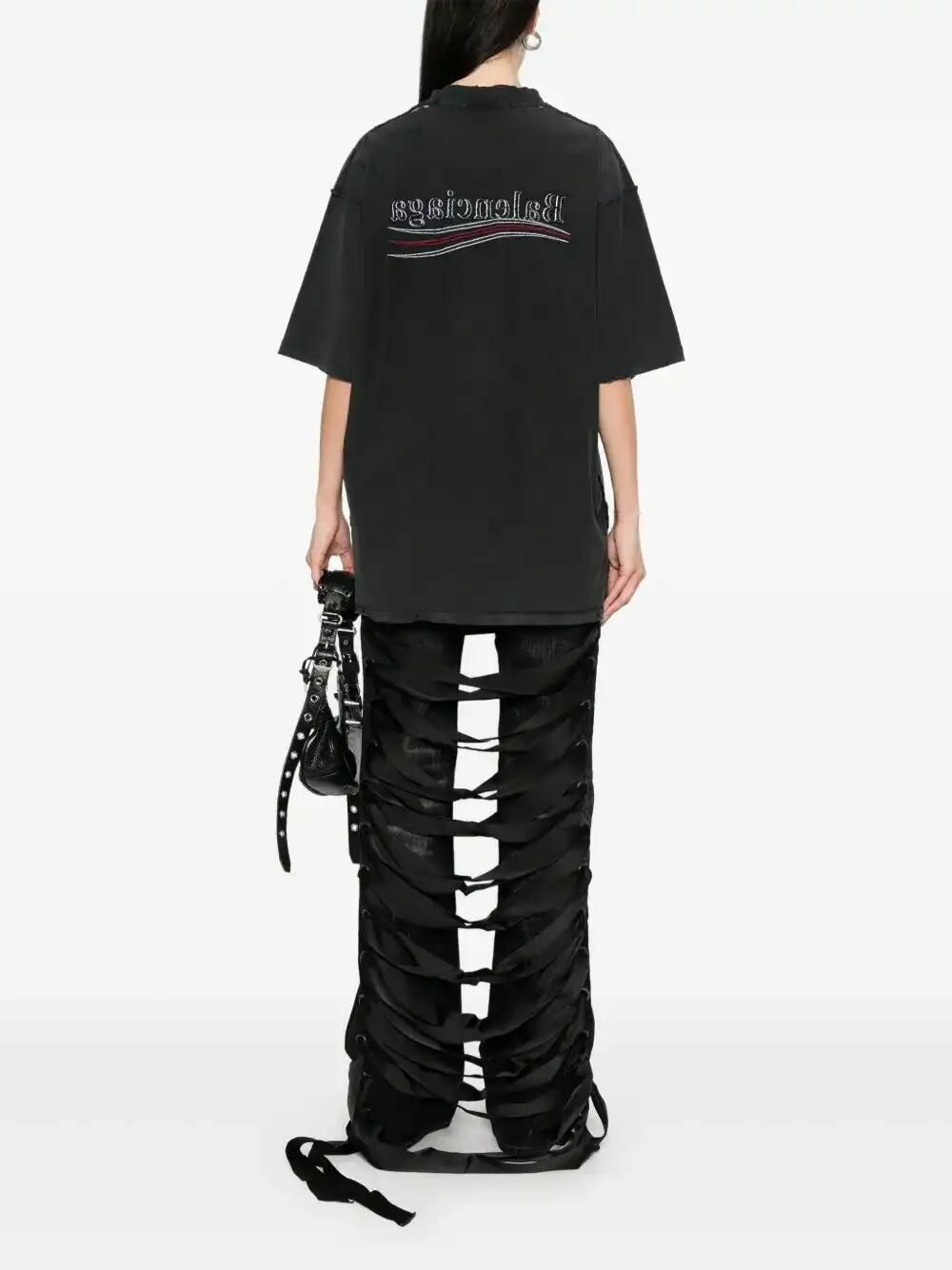 Balenciaga Logo-Embroidered T-Shirt