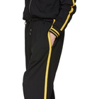 McQ Alexander McQueen Black and Yellow Side Stripe Lounge Pants