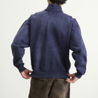 BEAMS Men's Fade Souvenir Half Zip Sweatshirt in Navy