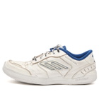 Balenciaga Men's Hamptons Worn Out Sneaker in White/Blu