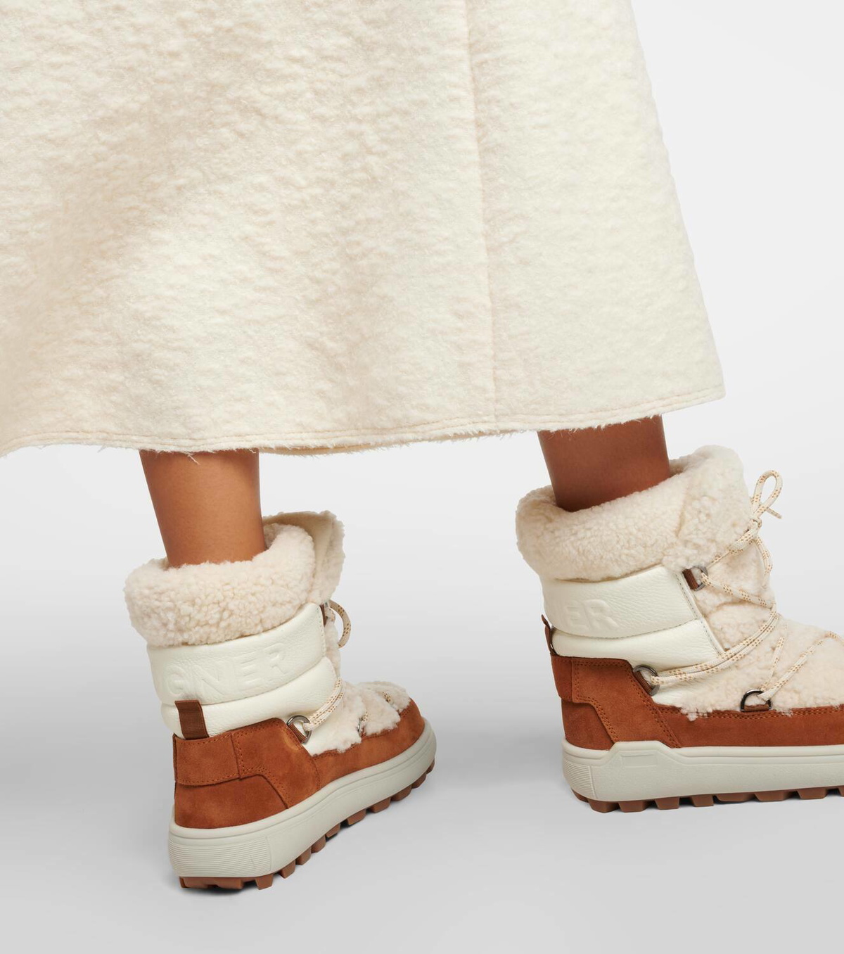 Bogner Chamonix suede and shearling snow boots