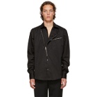 Givenchy Black Asymmetric Zip Shirt