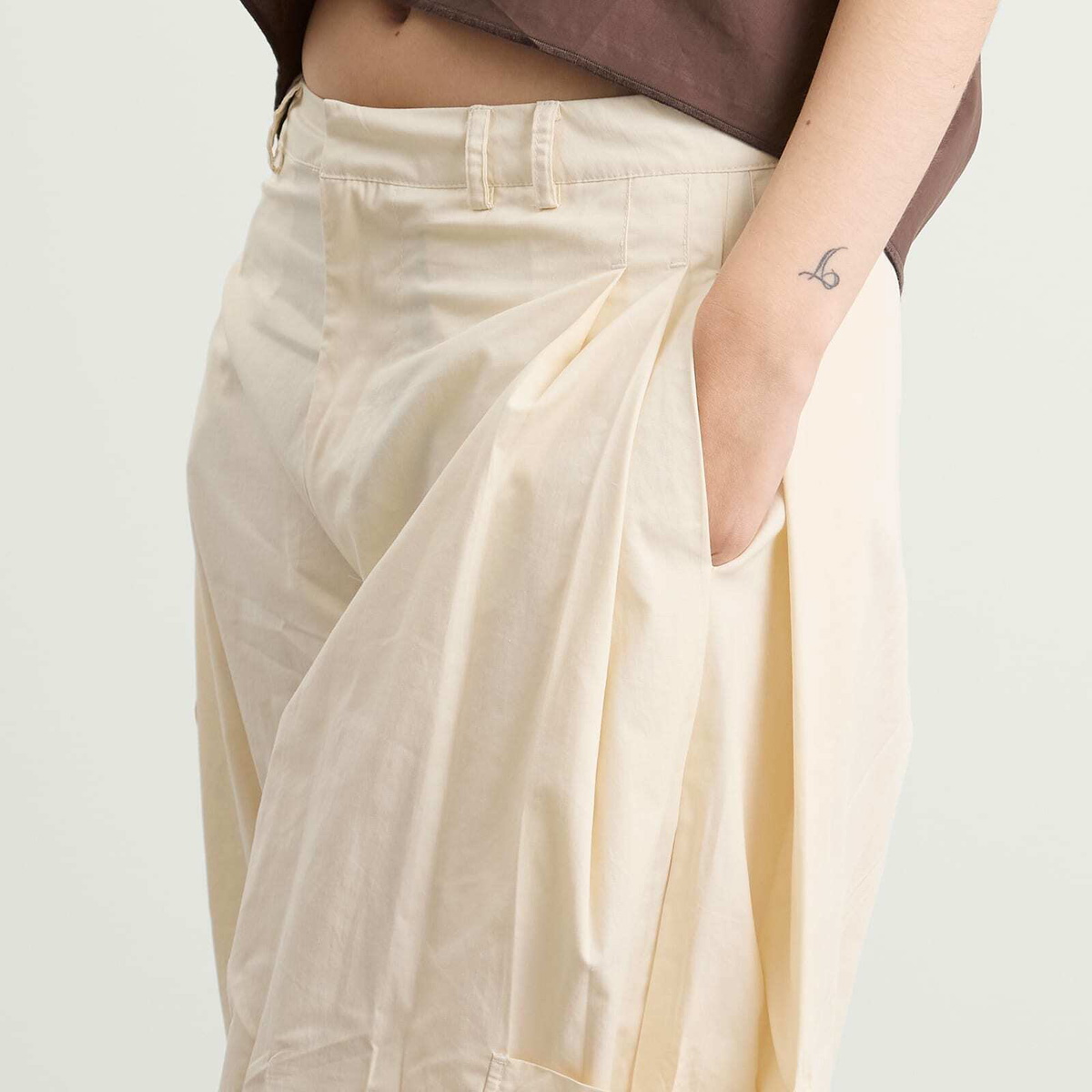 Deiji Studios Women's Tab Pants in Off White