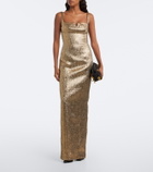 Roland Mouret Lamé jacquard gown