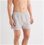 Sunspel - Printed Cotton Boxer Shorts - Gray