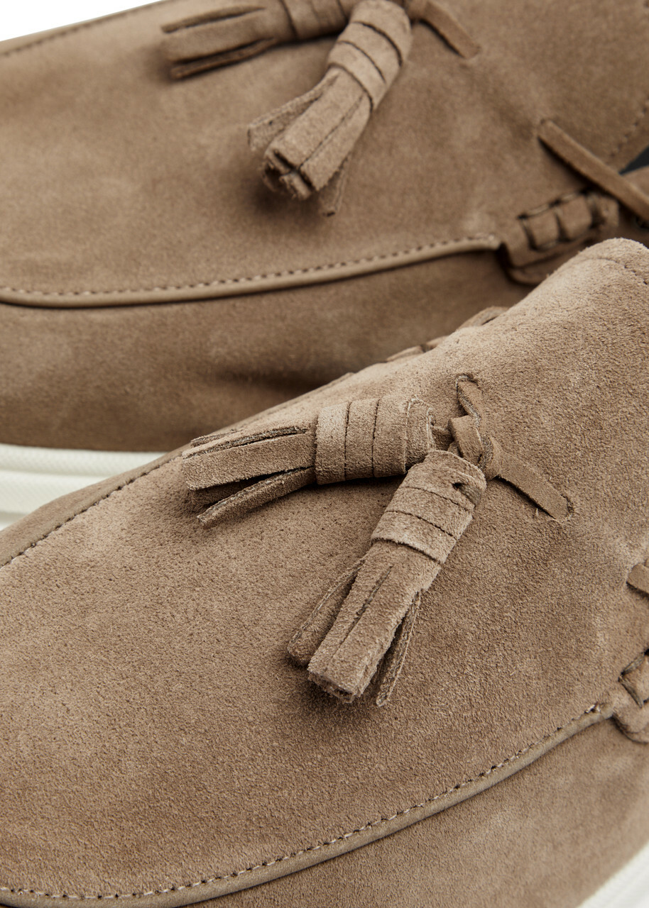 Boss Sienne Suede Loafers Beige