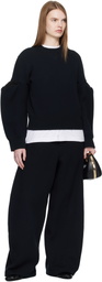 sacai Black Sponge Sweat Pullover Sweatshirt