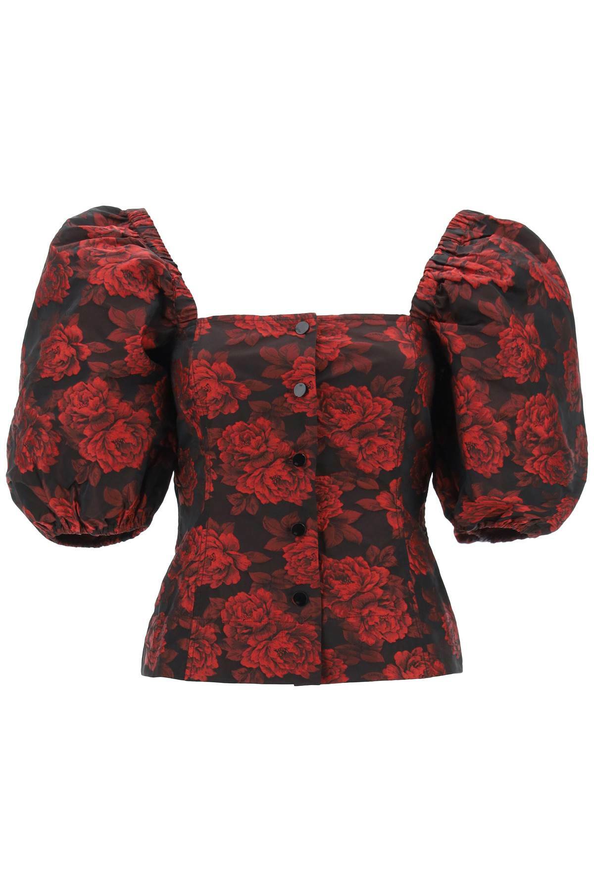 Ganni Women's Arriculated Top Red main image 0