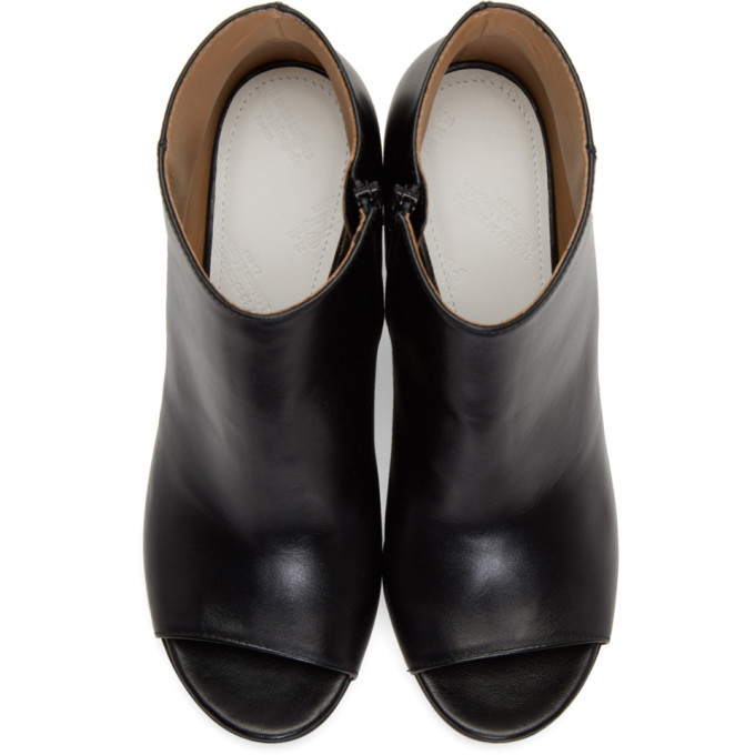 Maison Margiela Black Open Toe Boots Maison Margiela