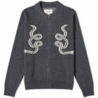 Heresy Men's Wyrm Knit Shirt in Charcoal