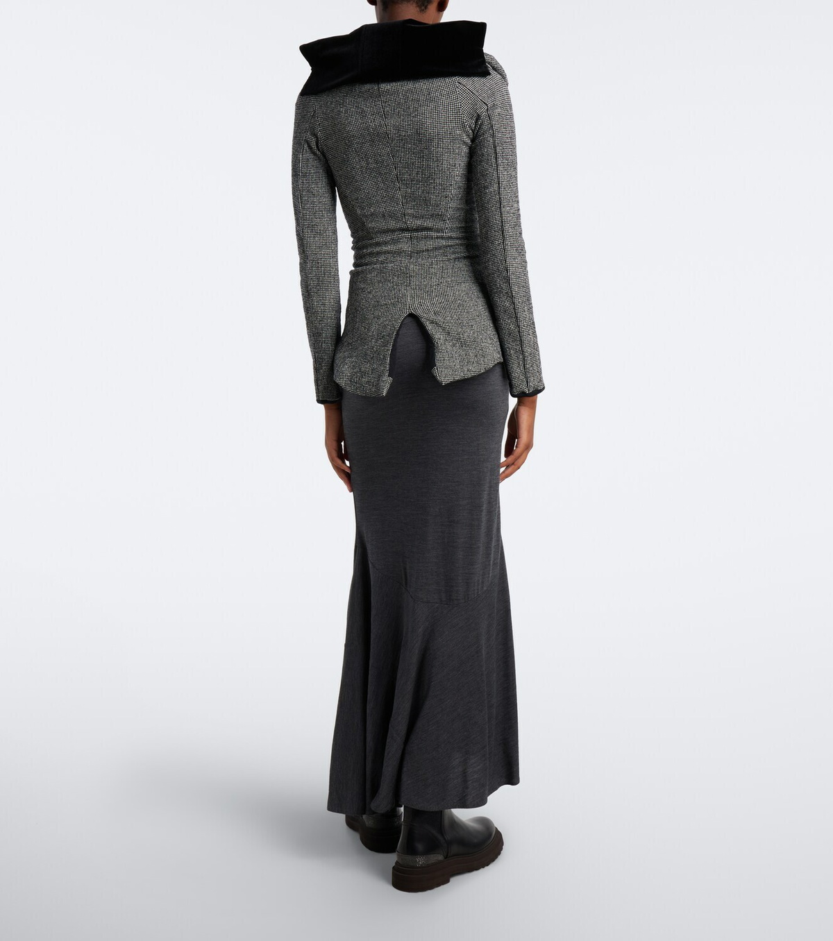 Junya Watanabe Wool jersey maxi skirt