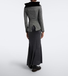 Junya Watanabe Wool jersey maxi skirt