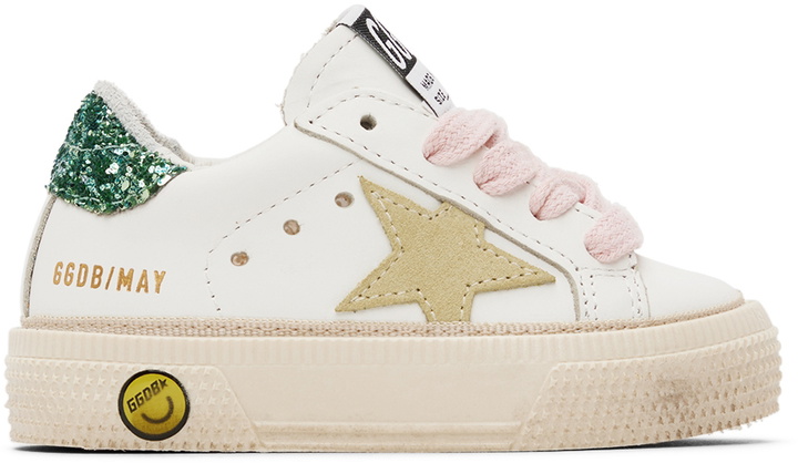 Photo: Golden Goose Baby White May Sneakers