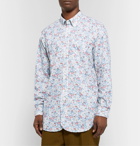 Engineered Garments - Floral-Print Cotton-Poplin Shirt - Light blue