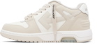 Off-White White & Beige Out Of Office Sneakers