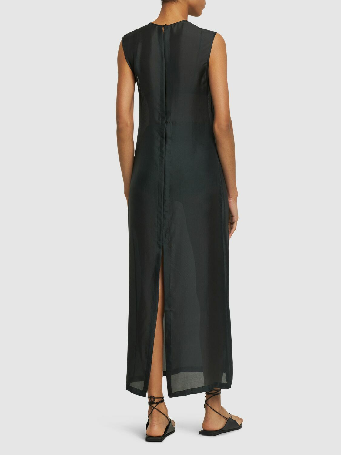 st agni sheer dress St. Agni Sheer Straps Maxi Slip Dress