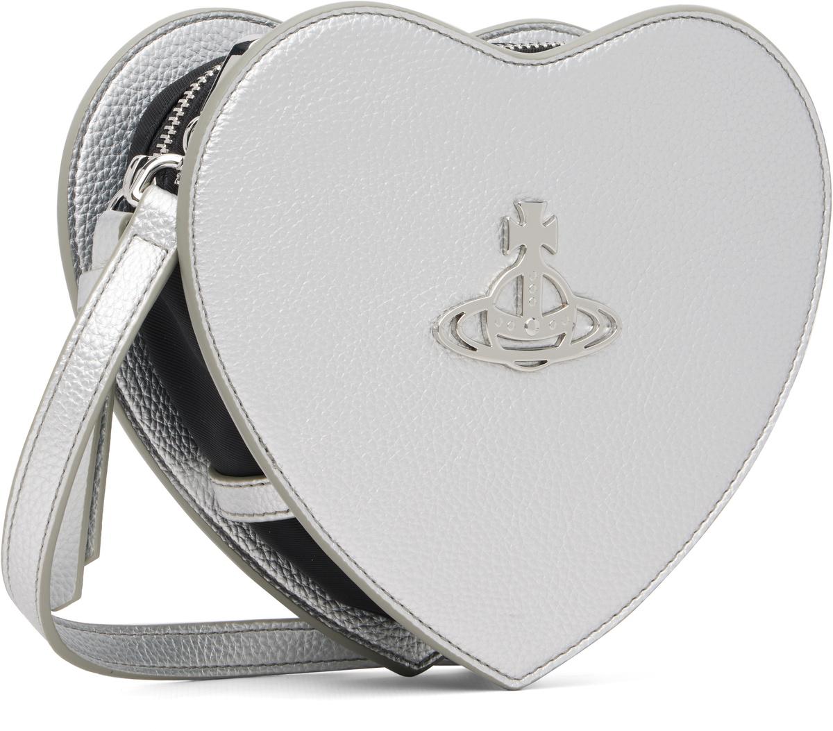 Vivienne Westwood Silver Louise Heart Crossbody Bag