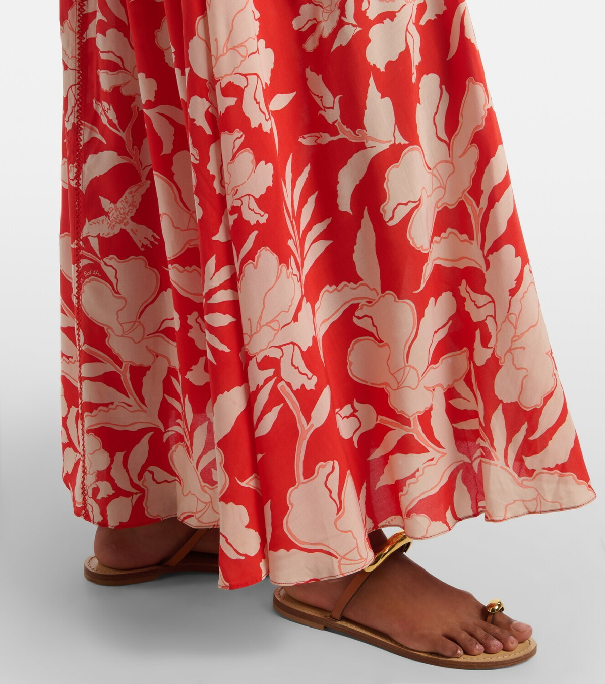 Poupette St Barth Havana crochet-trimmed floral maxi dress