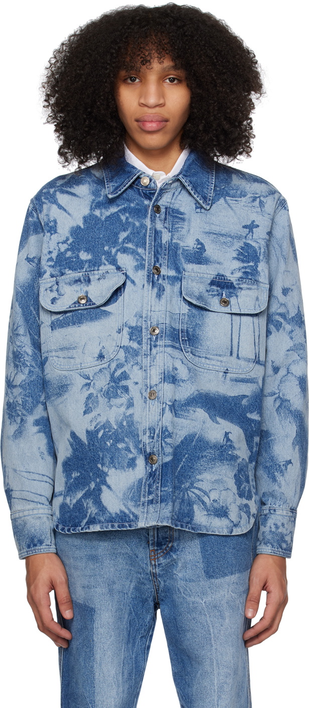 MSGM Blue Dreaming Denim Shirt MSGM