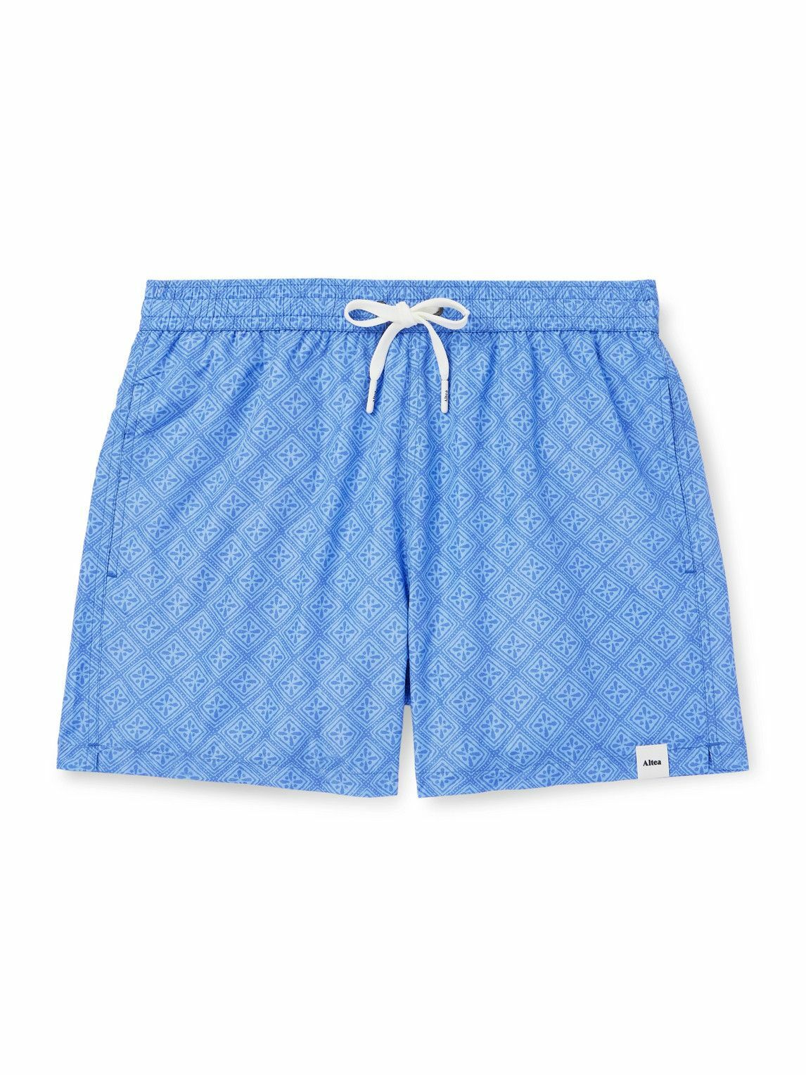 Altea - Straight-Leg Printed Swim Shorts - Blue