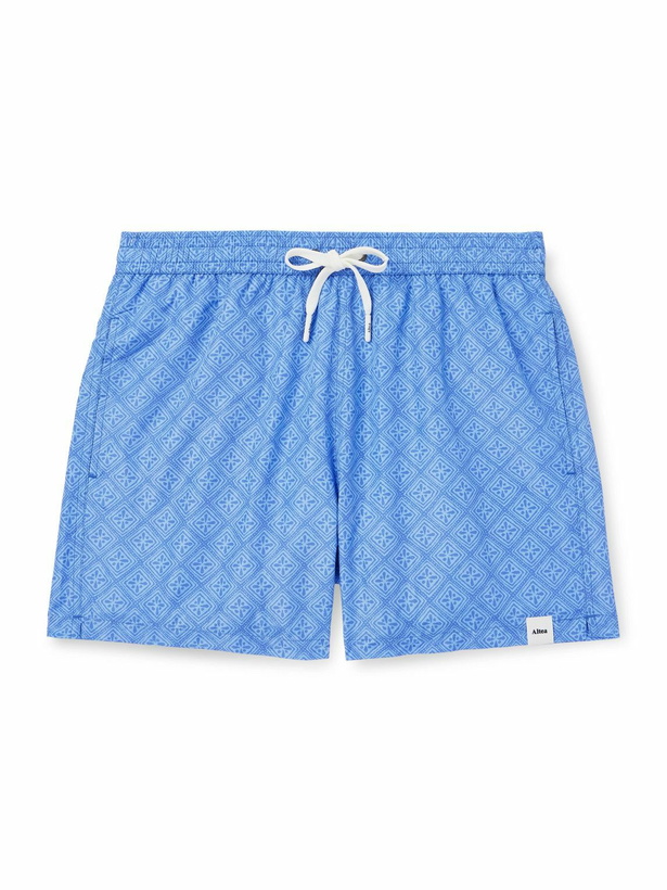 Photo: Altea - Straight-Leg Printed Swim Shorts - Blue