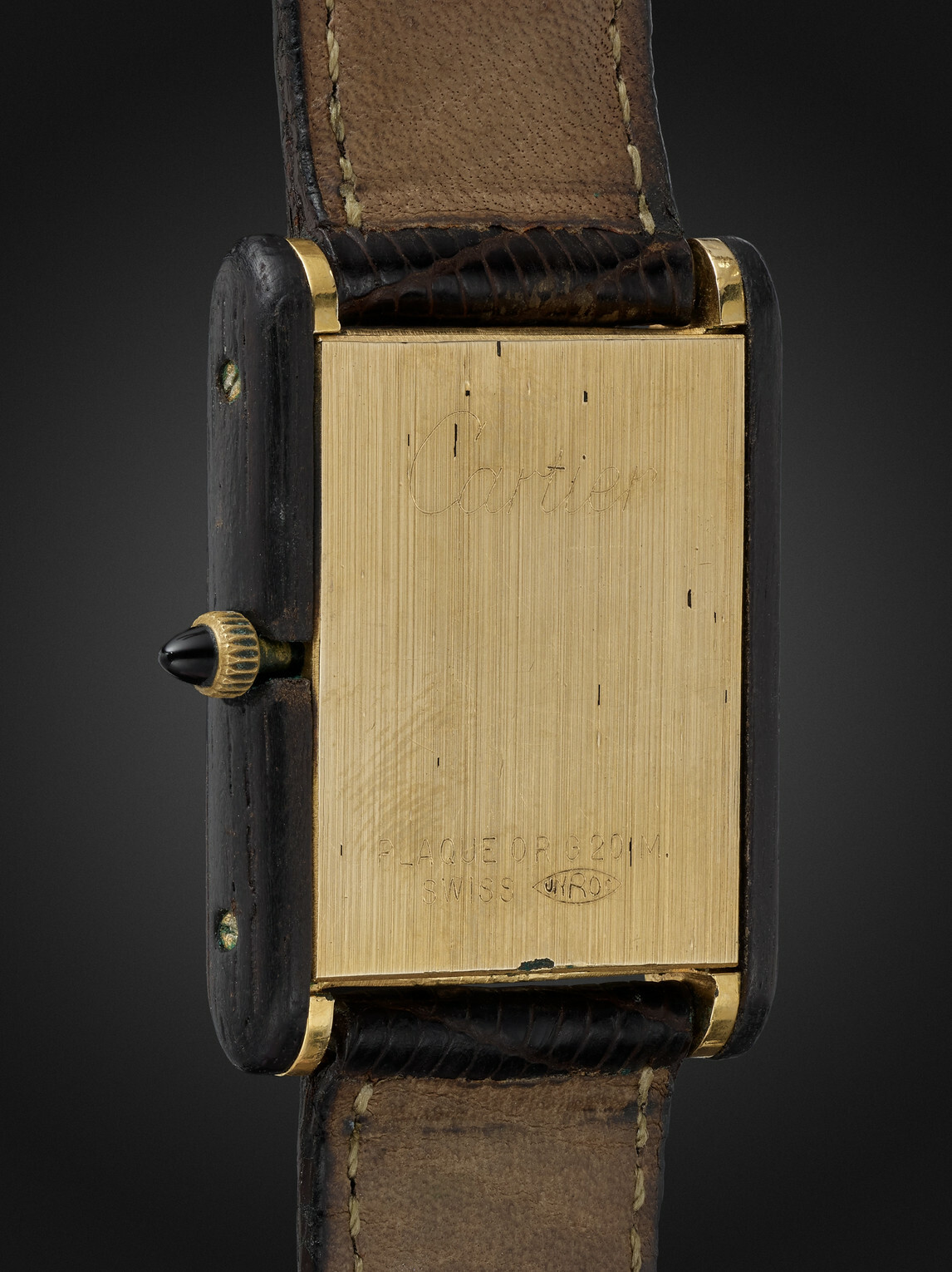 Stephanie Windsor - Cartier Vintage 1970s Must de Cartier Tank Palissandre de Rio Hand-Wound 25mm Stainless Steel and Rosewood Watch, ref. 21611 (Fits up to 7.5'' wrist)