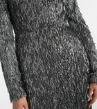 Erdem Sequined draped maxi dress