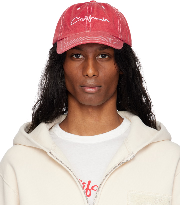 Photo: ERL Red 'California' Embroidered Cap